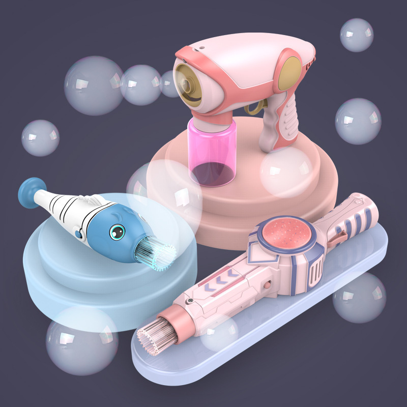 Flapping elastic smoke bubble machine girl's heart ins Internet celebrity toy TikTok same style children's electric bubble blowing