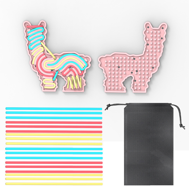 Amazon Hot Sale Silicone Puzzle Niños Desprimir Alpaca Sensory Board Silicone Grado Alimentos Sin BPA