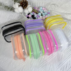 pvc娃包小方盒小狗娃痛包lbubu 高透加厚毛绒玩偶收纳袋挂包