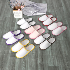 Hotel disposable textured slippers room supplies, guesthouse inn thick slippers wholesale, home hotel slippers