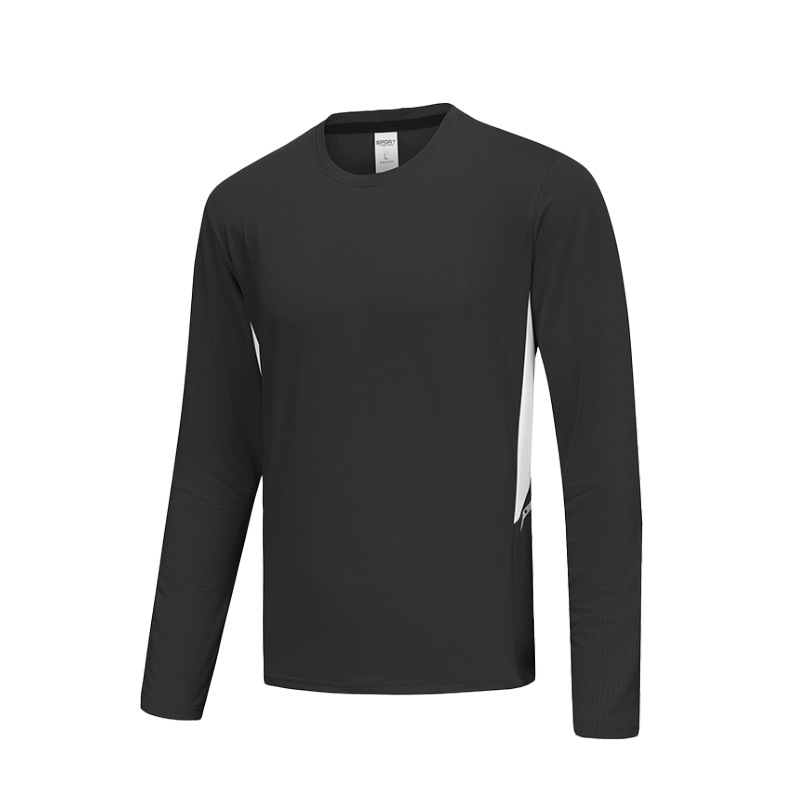 Camiseta deportiva de otoño para hombres, camisas secas rápidas, mangas largas de hielo, piel delgada, entrenamiento de baloncesto, camisas al aire libre