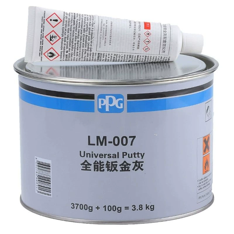 PPG007 листового металла серый атомный серый автомобиль почвенный почва Высокотемпературная замазка из металлического сплава 3.8KG стандартная быстрая сушка типа