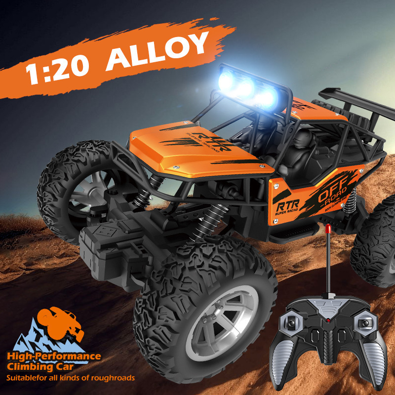 Cross-Border Alloy Climbing Mountain Remote Control Car Toy 1:20 Off-Road Vehicle Rock Climbing Car Children's Boys Remote Control Model