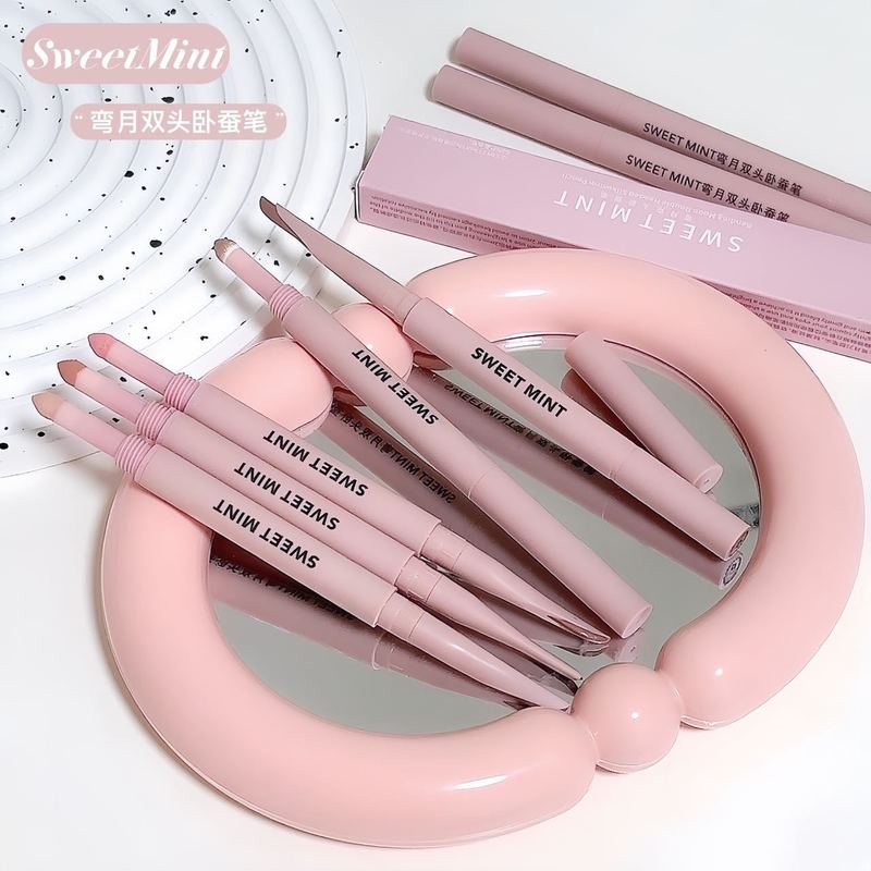 sweetmint meniscus double head lying silkworm pen eyeliner mother lying silkworm shadow highlight cream 2 in 1