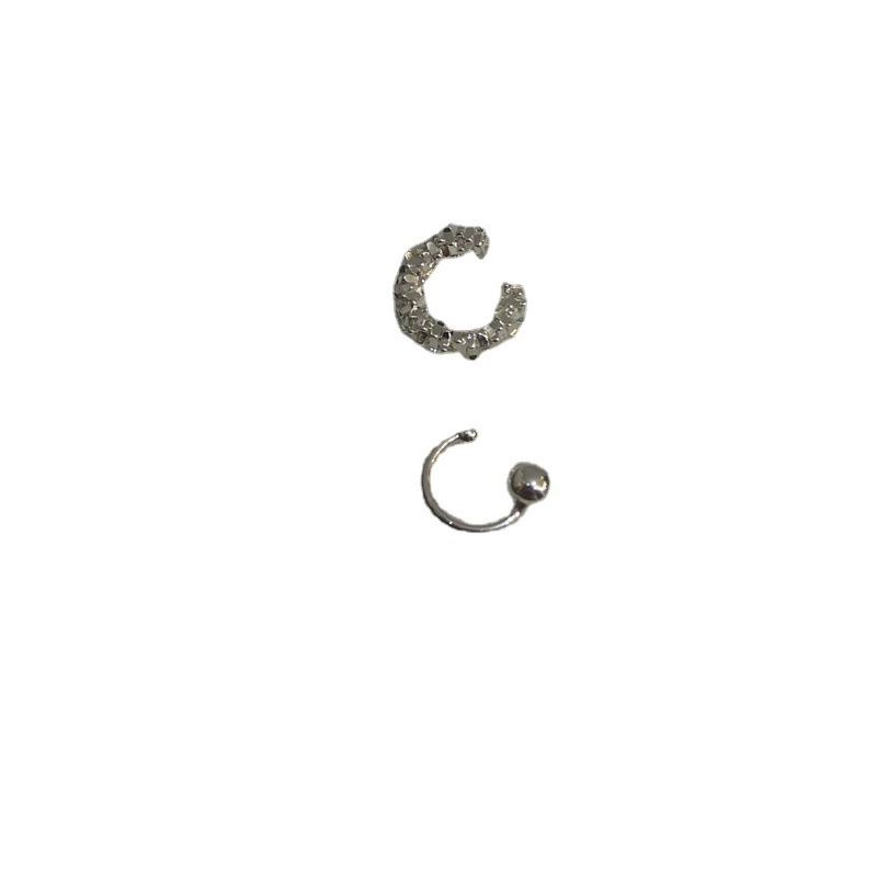 Короткие серьги, серебряный набор бренда, без проколов, интернет-знаменитость