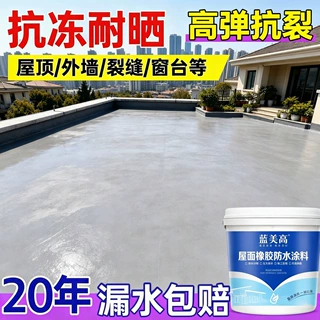 跨境防水涂料屋顶楼专用隔热外墙防水胶补漏裂缝渗水聚氨酯丙烯酸