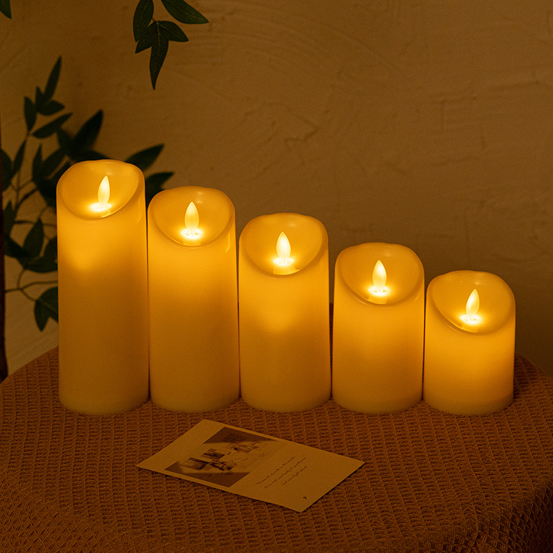 Vela electrónica led cera de parafina brillante hotel KTV control remoto luz de vela sin humo luz de ambiente de boda de cumpleaños