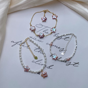 Zhuji Alien Pearl Star Bracelet Female Niche Baroque Bracelet Stacked with Purple Pearl Bracelet Wholesale Hair