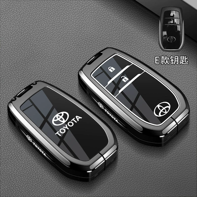 Car key bag | leather cover - toyota-b-model-2-button-piano-blacksingle-shell