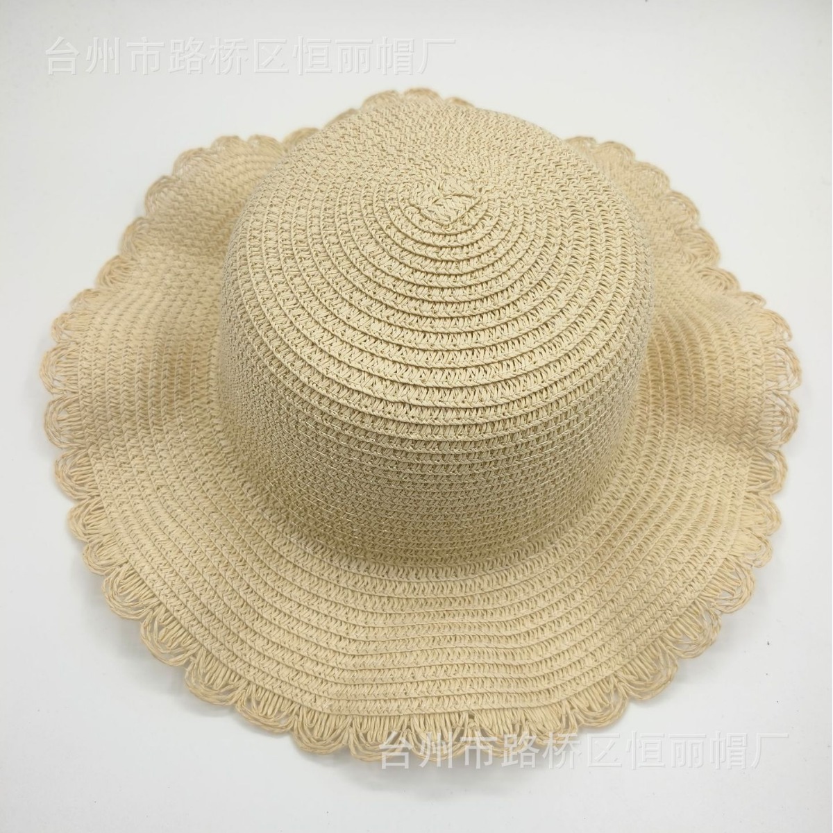 Handmade DIY Light Plate Hat Family Lace Wave Straw Hat Kidsren's Large Brim Sun Protection Summer Outdoor Sun Hat Seaside