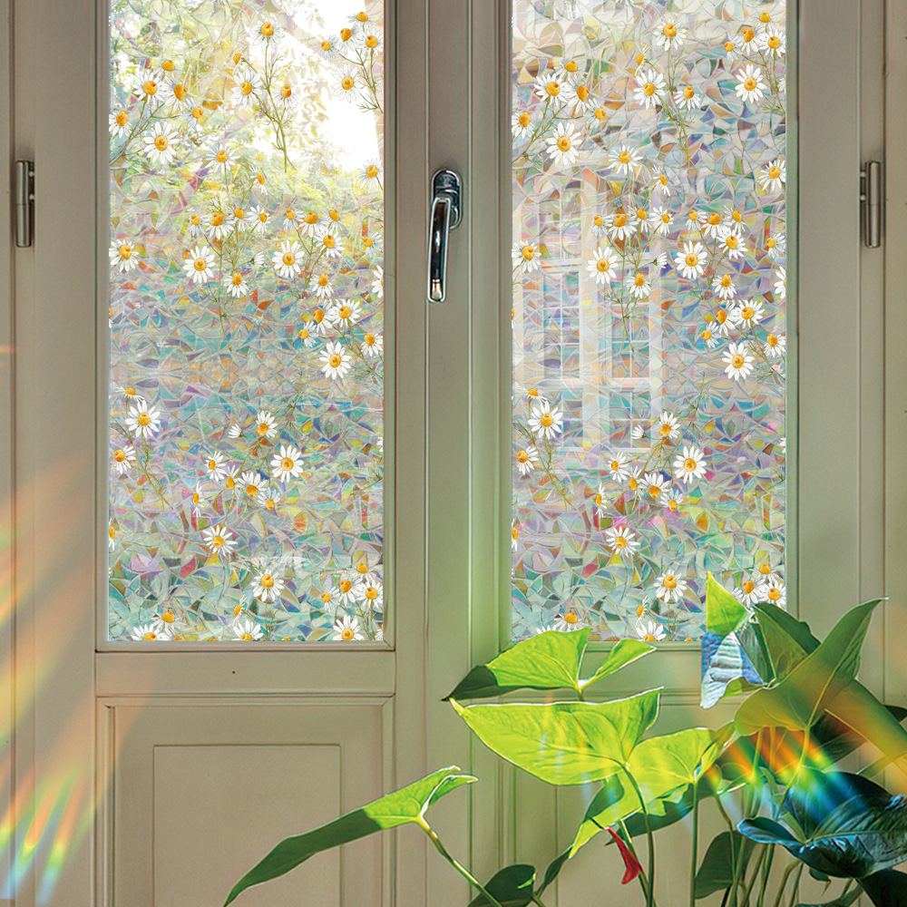 140g Weight Glass paster Home Textiles & Decor Type PVC Material Leaf Pattern Casual, Pastoral Style Casual Pastoral Leaf PVC Glass Paster Wall Art 90