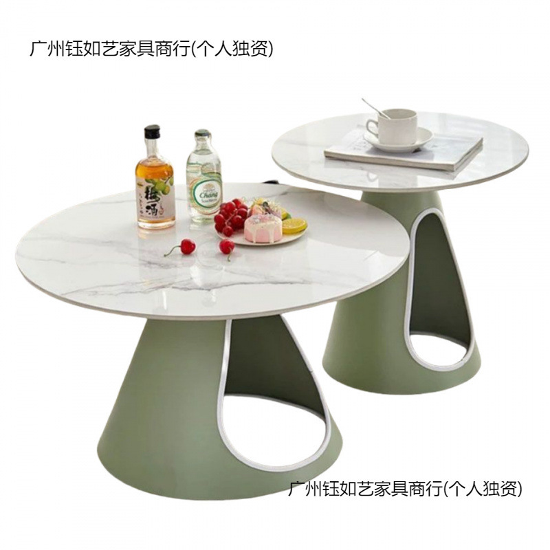极简茶桌装组合岩板茶机现代简约圆形小户型茶几客厅家用客厅桌|undefined