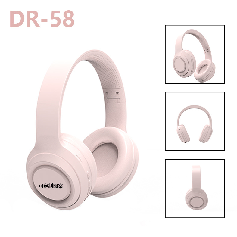 Los auriculares inalámbricos de modelo privado DR58 se pueden personalizar en lotes pequeños. Fábrica de auriculares Bluetooth con graves pesados de batería de larga duración