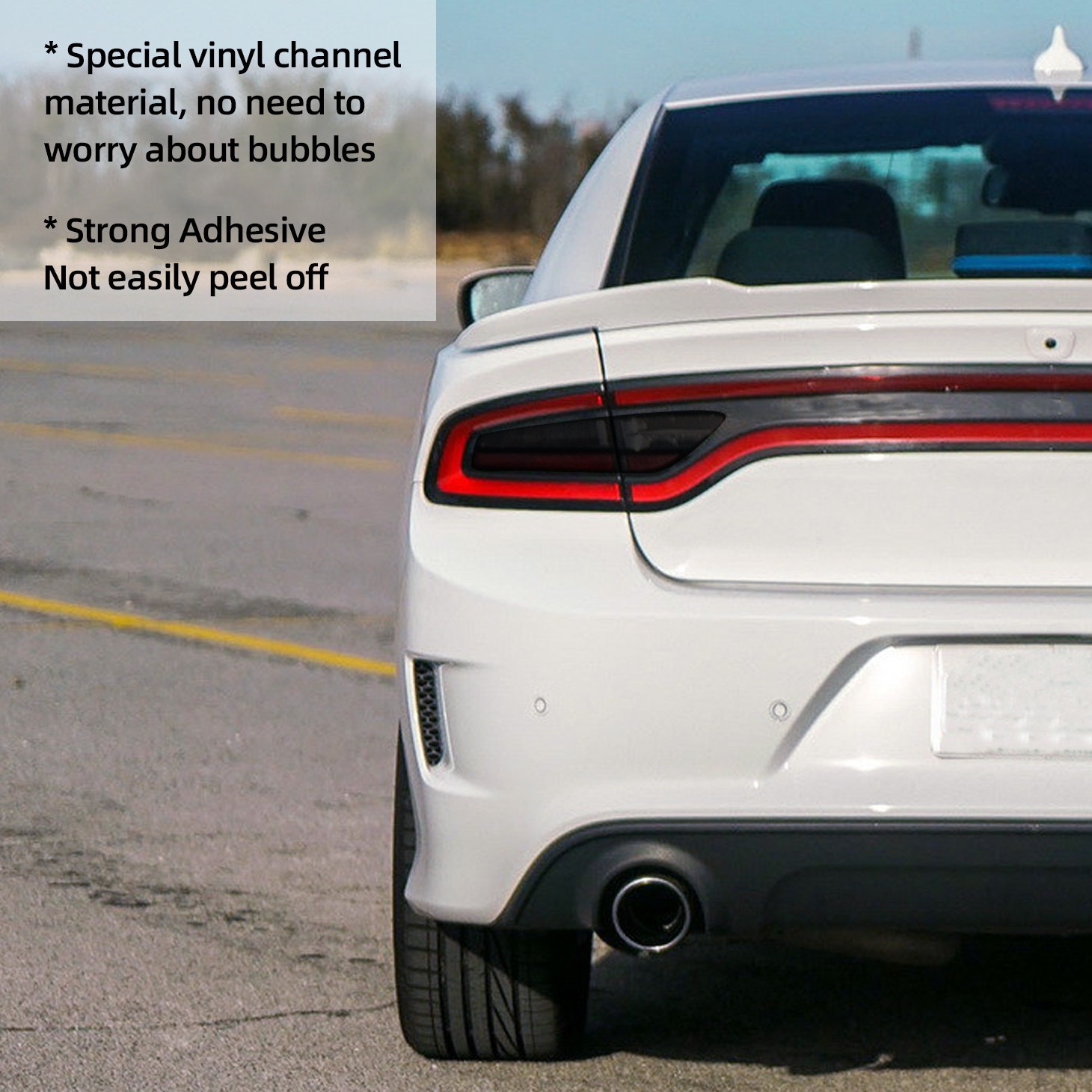 Para Dodge Charger 2015-2021 vinilo teñido película pre-corte cubierta cola pegatina