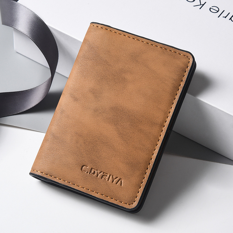 Titular de la tarjeta antirrobo RFID transfronteriza titular de la tarjeta pequeña simple ultrafina para hombres posición de tarjeta múltiple titular de la tarjeta de certificado antidesgaussing de comercio exterior