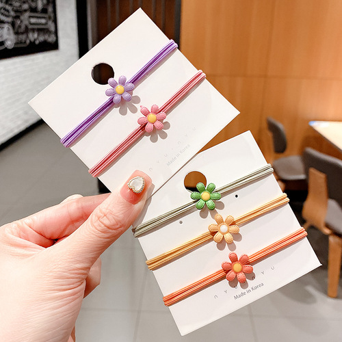 Little daisy hair band Korean style small fresh hair rope sweet girl candy color hair accessories headband female online store gift wholesale
