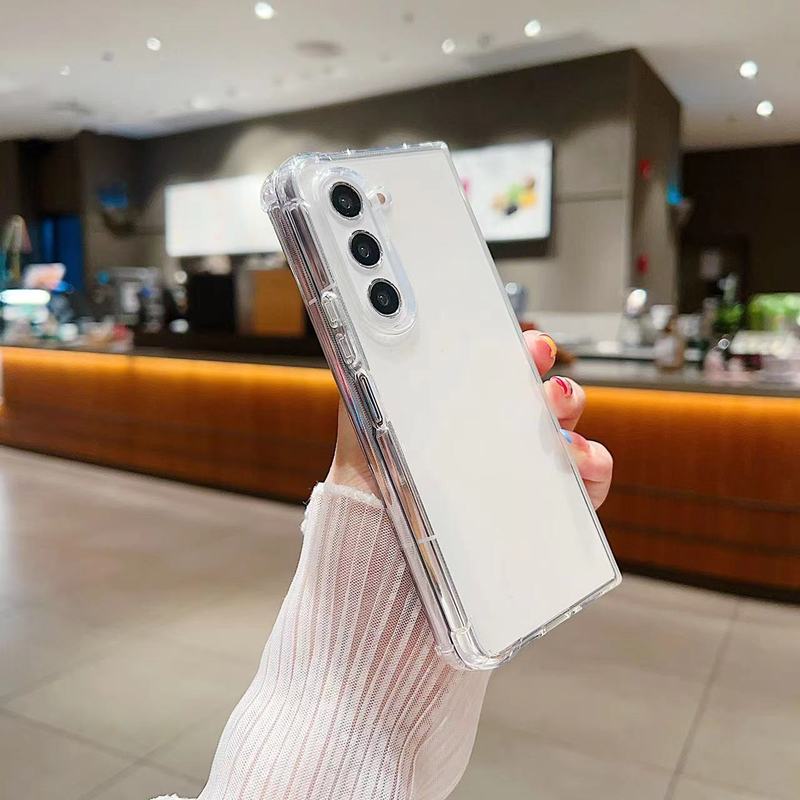 サムスン左右折りたたみ式スクリーンzfold6/5携帯電話ケース透明7携帯電話ケース外国貿易折りたたみ式携帯電話カバーに適用|undefined