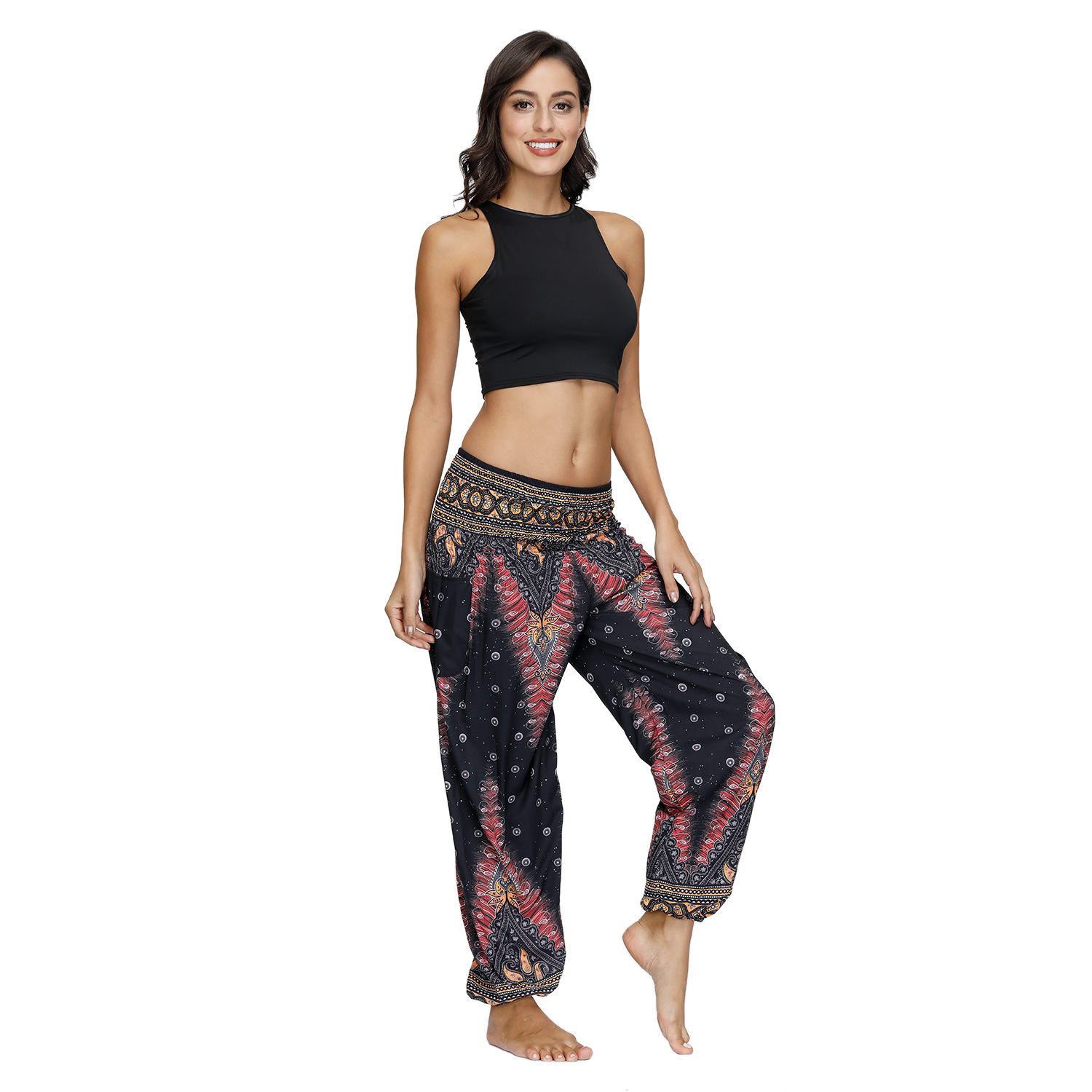 patterns Print loose Pants multicolors NSMID128850