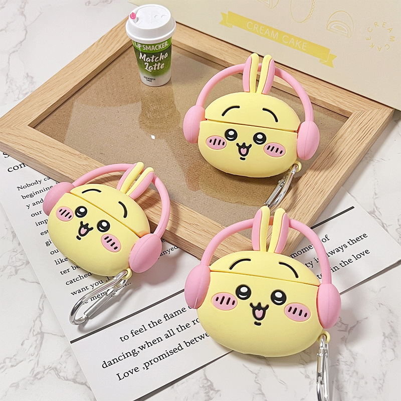 かわいい音楽ウサキairpods proアップルbluetoothイヤホンケース2/3/4世代アニメ保護カバーが適用されます|undefined