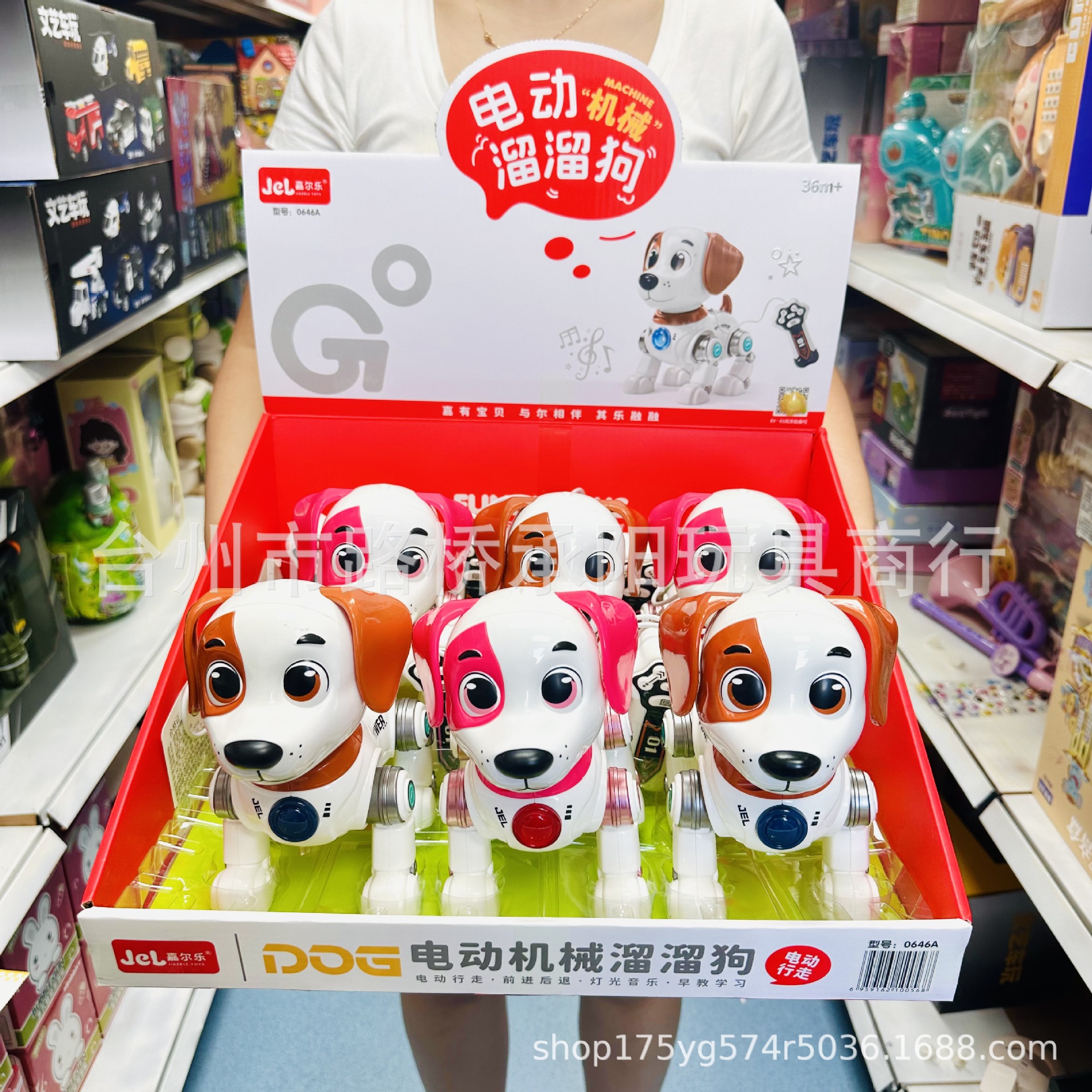 0646a electric leash dog walking toy (six-piece gift set)