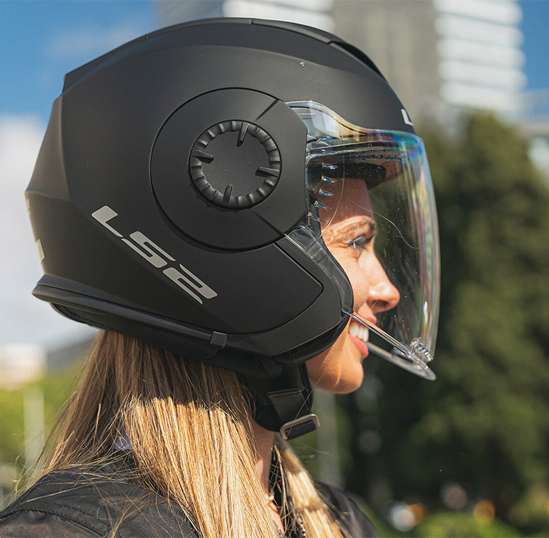 Half Helmet Motorcycle Helmet Electric Car Retro Double Mirror
