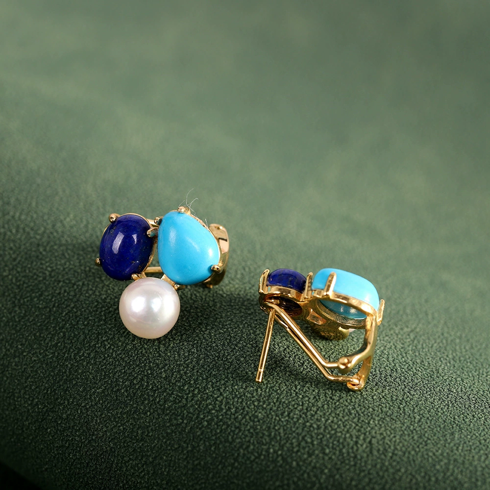 Серьги AiFuLe, модный аксессуар, платиновое покрытие, серебро 925 пробы