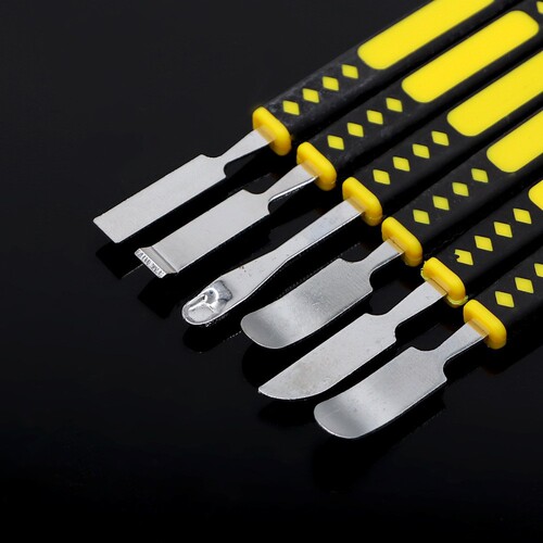 6-piece set of injection molded metal stainless steel crowbar shell opening tool mobile phone disassembly warp crowbar telecommunications repair
