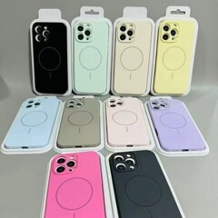 精密穴あき磁気吸着雲のような液体シリコンケース、Apple 17（AIボタン付き）16/15/14Pro携帯電話ケースに適用