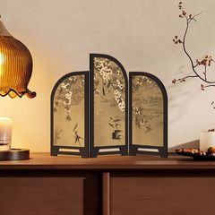 中国式カササギの枝屏風のデスクトップの置物の中古風の装飾画のリビングルームのレストランのレトロな装飾品