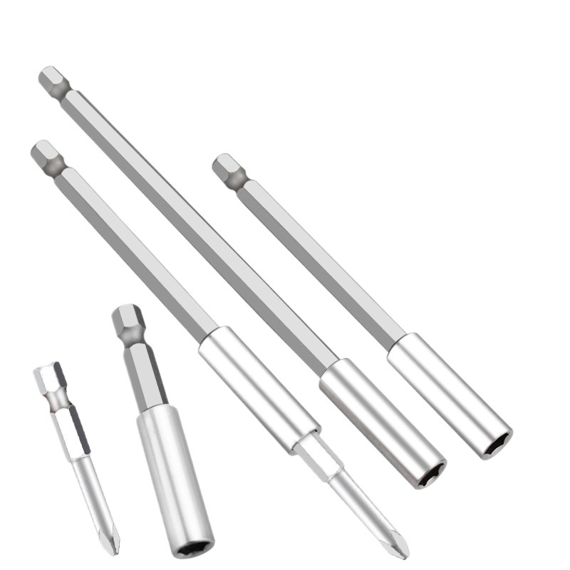 Barra de conexión alargada de la cabeza de lote 6.35 mm barra de conexión hexagonal interna magnética 1 / 4 manguito autobloqueante