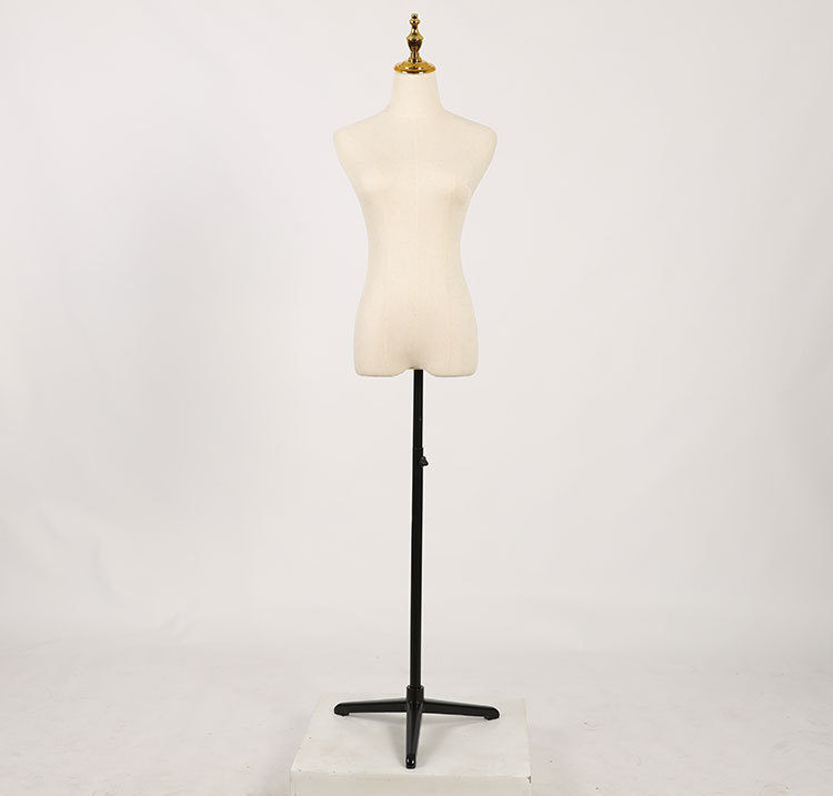 Modelo de busto femenino accesorios tienda de ropa hierro negro de 3 pies boda ventana maniquí maniquí estante de exhibición estante de modelo