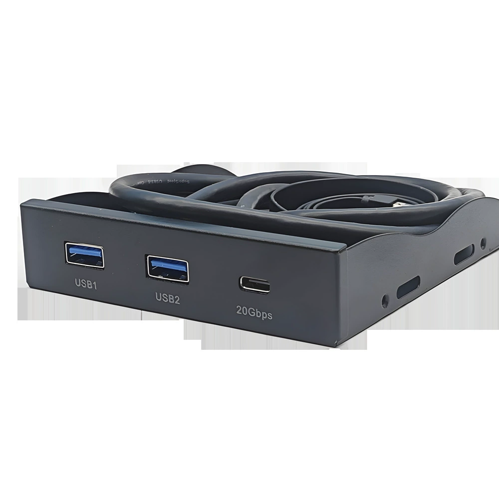 [USB3.2 GEN2 TYPE-C панель для 3,5" отсека гибкого привода 19PIN -> разъем A TYPE-E -> C, 20Gbps]