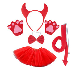 萬聖節動物頭飾惡魔牛角發箍派對演出頭飾道具跨境熱賣裝扮發卡