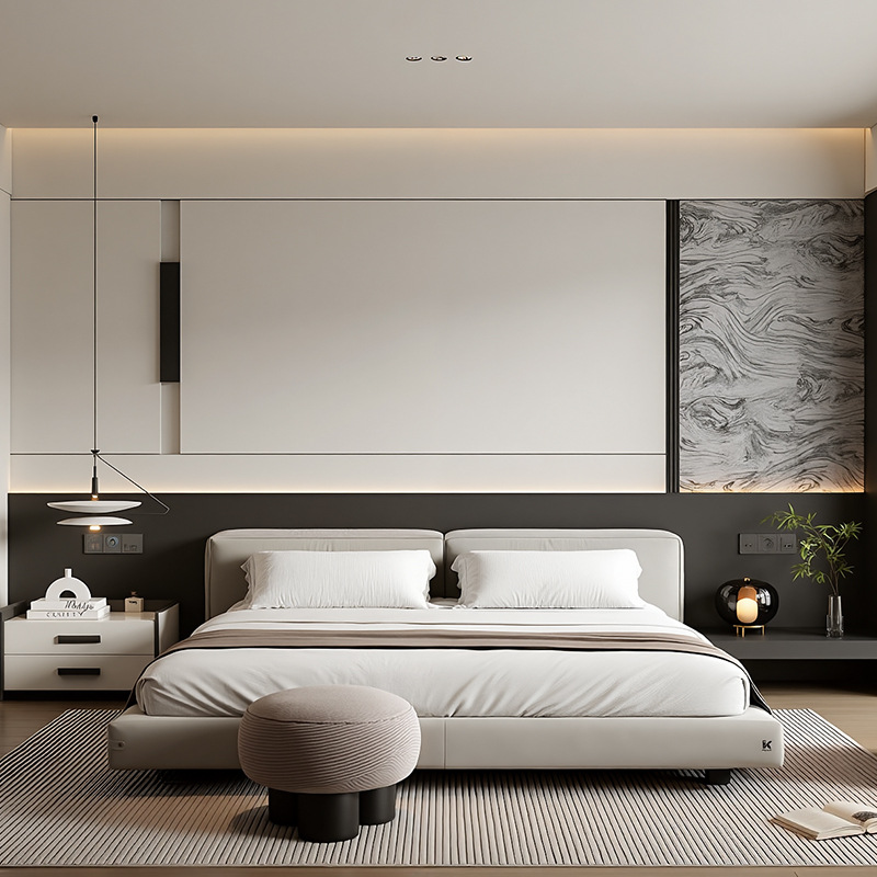 All-Season 5.0 Hotel Furniture Guest Room Bed Box Guest Room Bed Guest Room Large Bed Standard Room Bed B&B Bed Double Bed