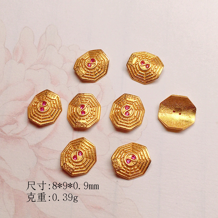 s925 Silver Plated Gold Patch Accessories Bracelet Necklace Bracelet Accessories diy Handmade Bead Semi-finished Products