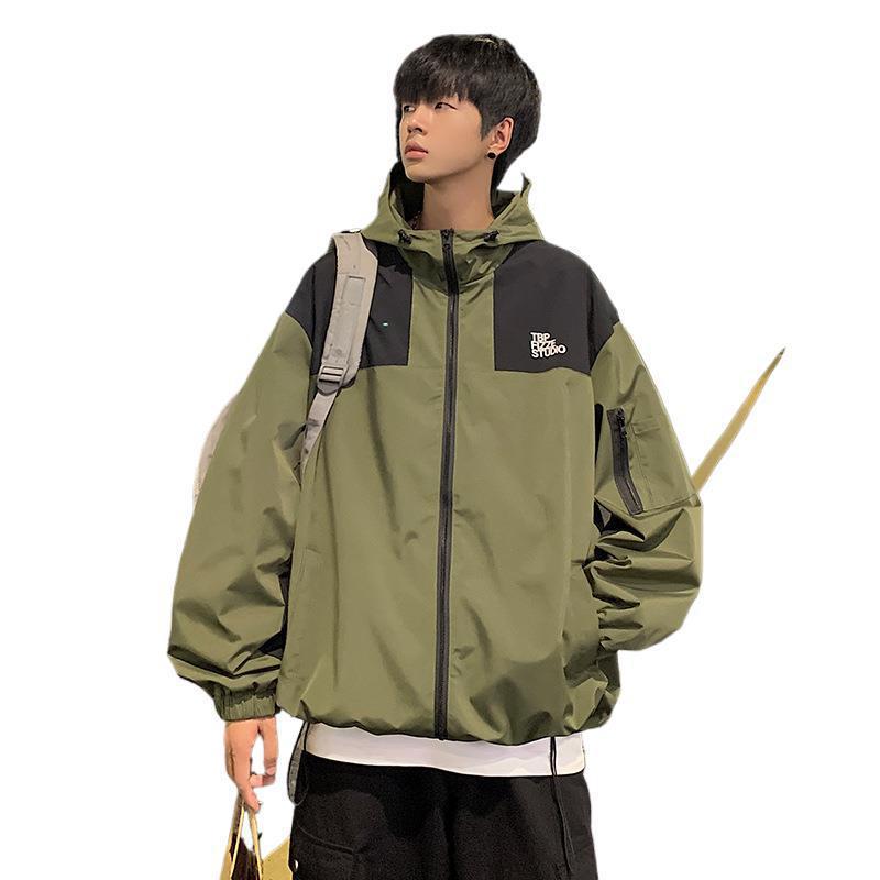 突撃ジャケット男秋冬帽子工装登山服2025新型ゆるいカジュアルファスナーカーディガン|undefined