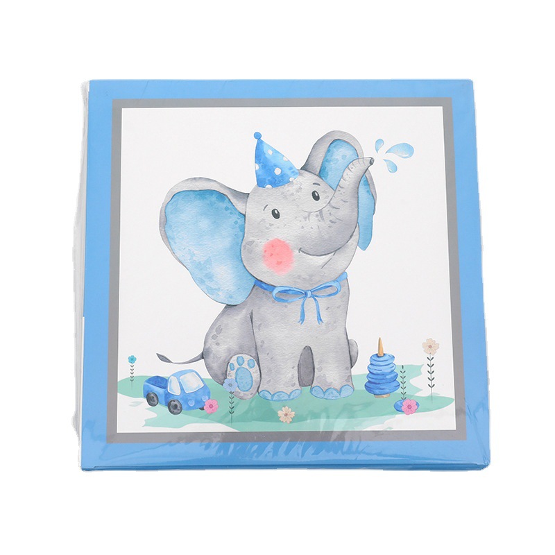 Transfronterizo Amazon celebridad en línea azul elefante bebé globo caja cumpleaños sorpresa caja propuesta boda amor fiesta