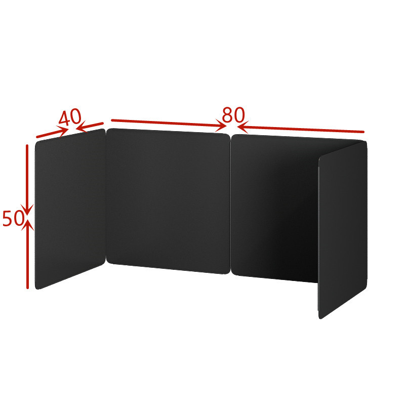 Directo de fábrica de aceite de cocina deflector banco de cocina tablero de aislamiento a prueba de aceite de gas de carbón de cocina pintura negra deflector plegable