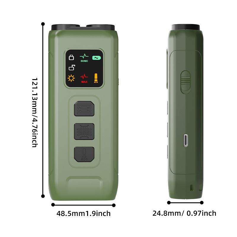 超声波止吠器 可充电便携式防吠驱狗器 智能变频带LED狗狗止叫器|undefined