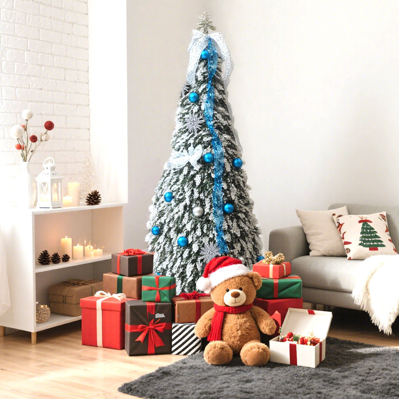 クリスマスツリークロスボーダー人気アマゾン 1.5 メートル折りたたみ発光クリエイティブクリスマスショッピングモール装飾品卸売|undefined