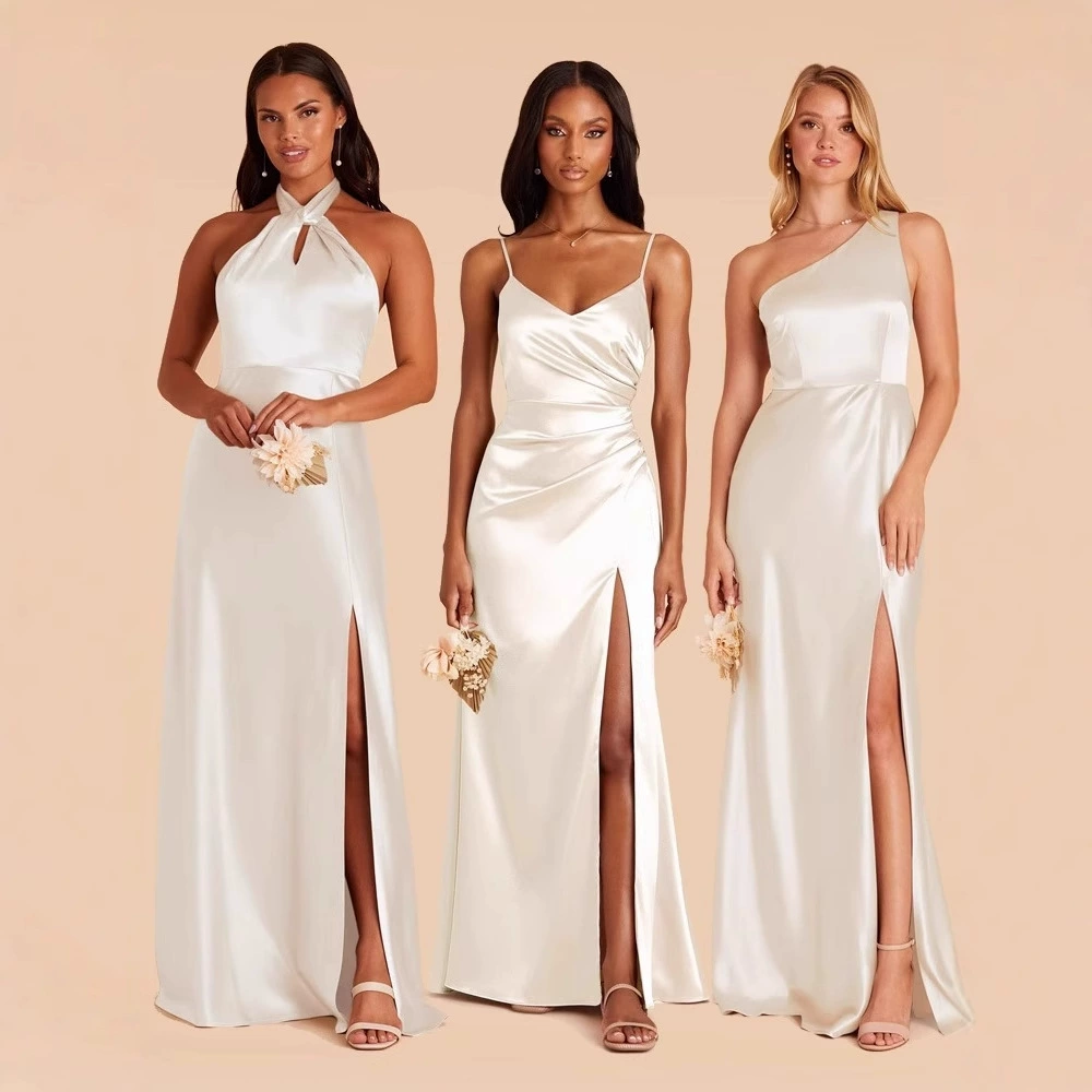 Белое длинное платье для подружек невесты, юбка, 2025 год, высококлассный стиль