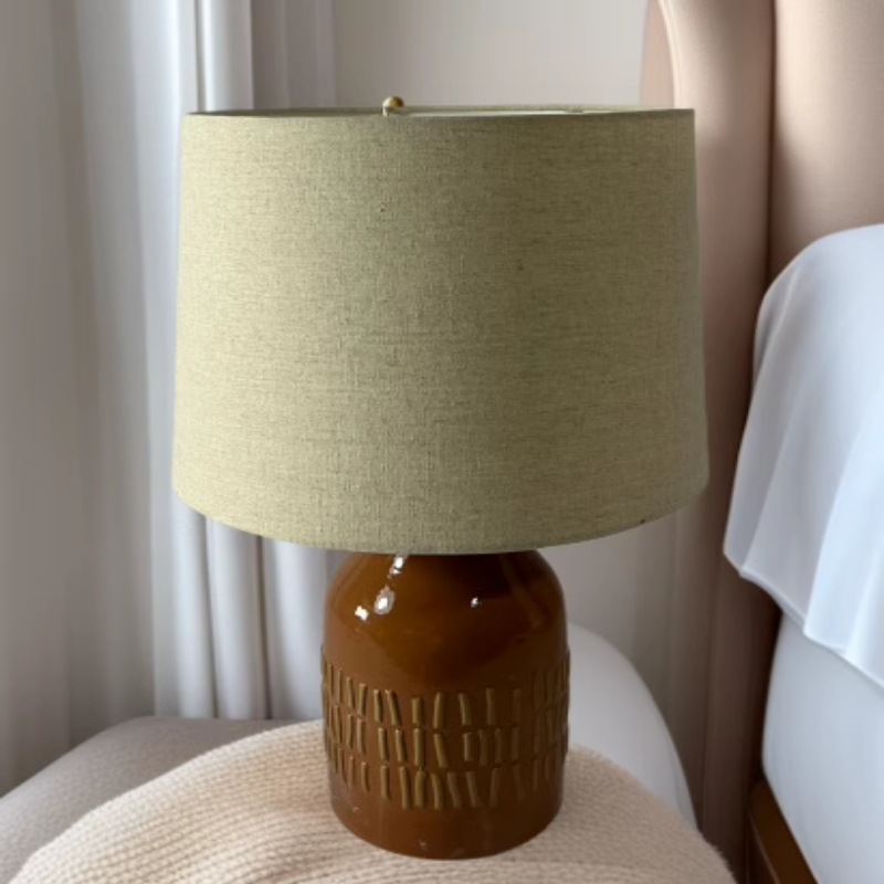 lámpara de escritorio de cerámica francesa medieval sala de estar dormitorio cabecera de cama de diseño retro atmósfera sensación de silencio luces de suelo de alto nivel