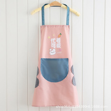 新款家用厨房家外防水防油做饭加厚工作服女围腰家里餐饮围裙批发