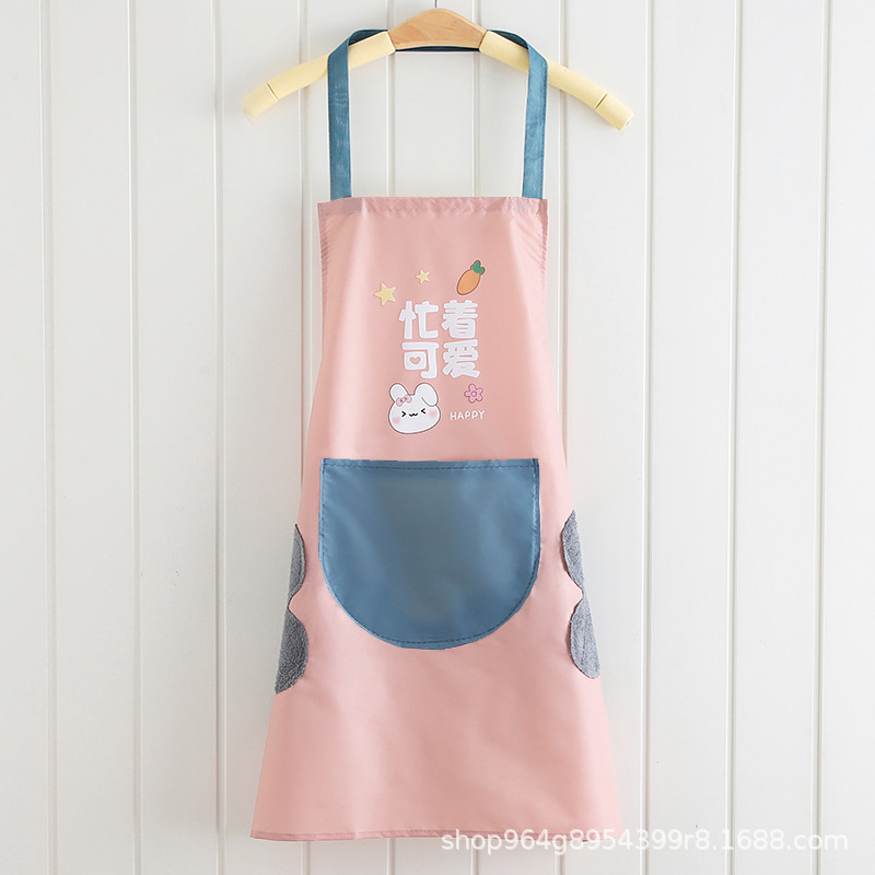 新款家用厨房家外防水防油做饭加厚工作服女围腰家里餐饮围裙批发