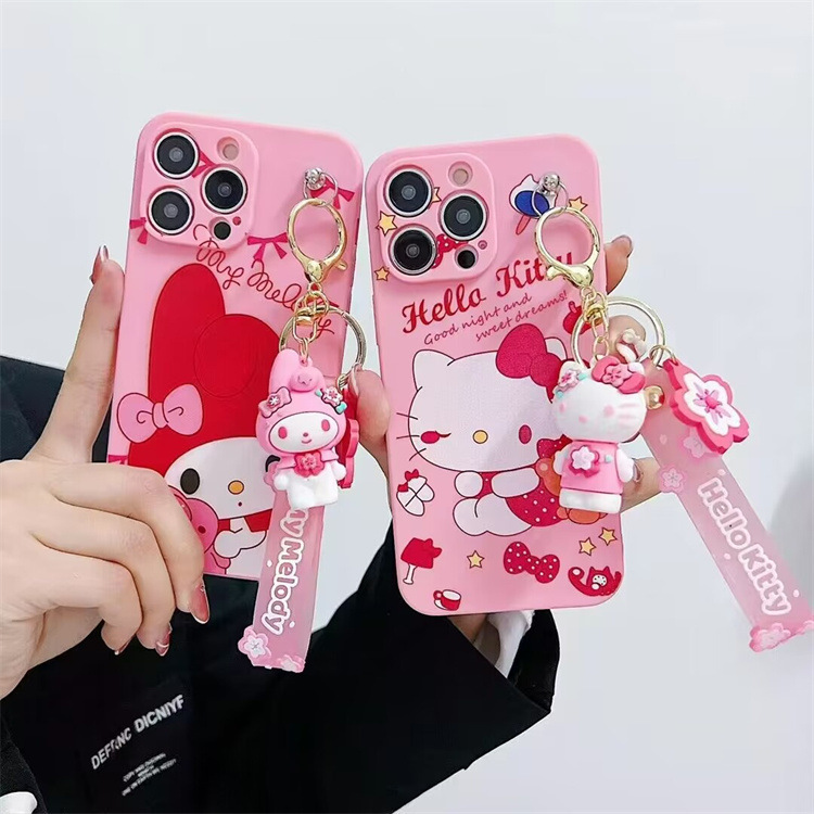 Suitable for Apple 14plus wrist 13pro/11promax/12 silicone 7p/8 Generation doll XS phone case 15