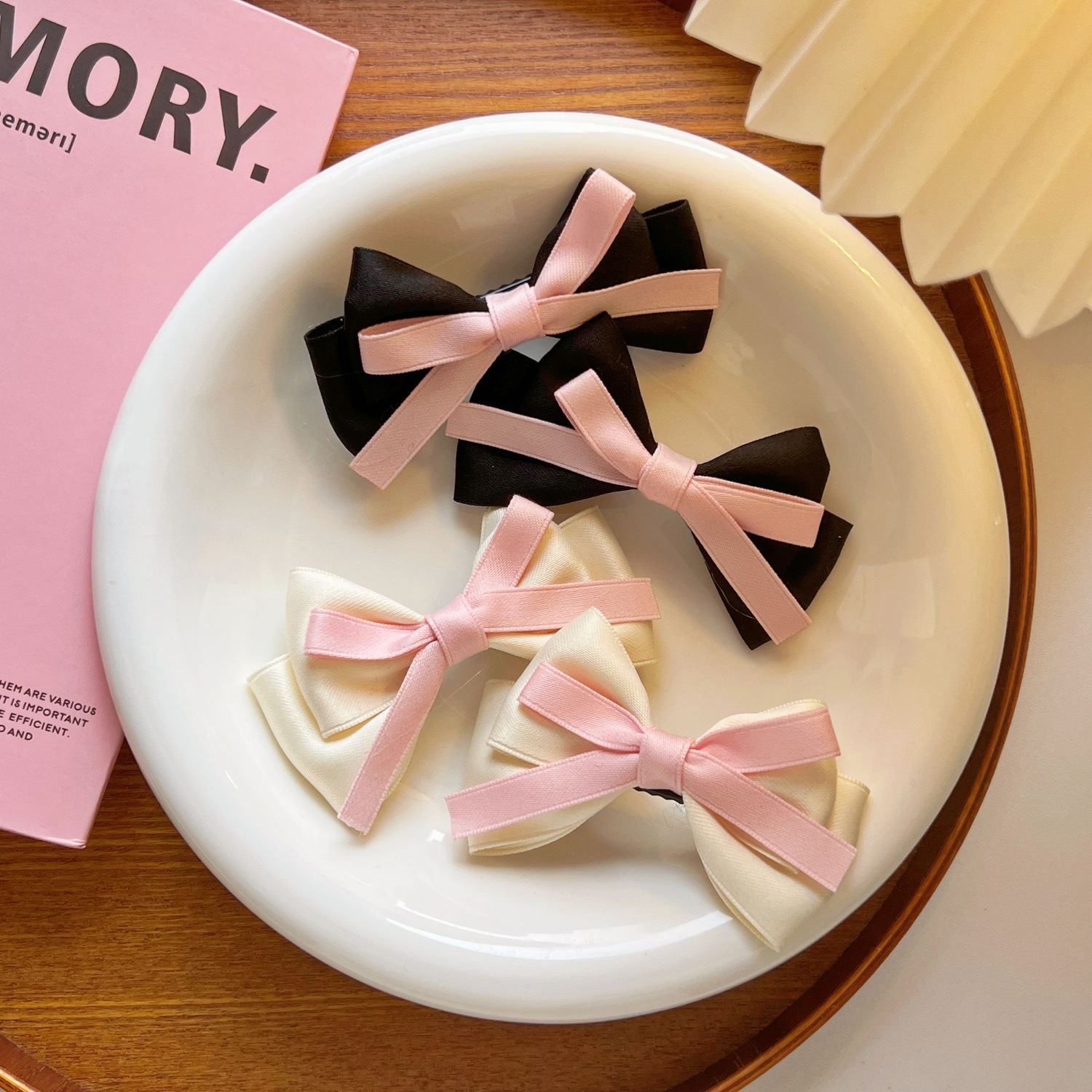 Honey Clip Bow Hairpin Cute Girl's Gentle Hair Accessories Lady Style Princess Korean Style Side Clip Hair Accessories
