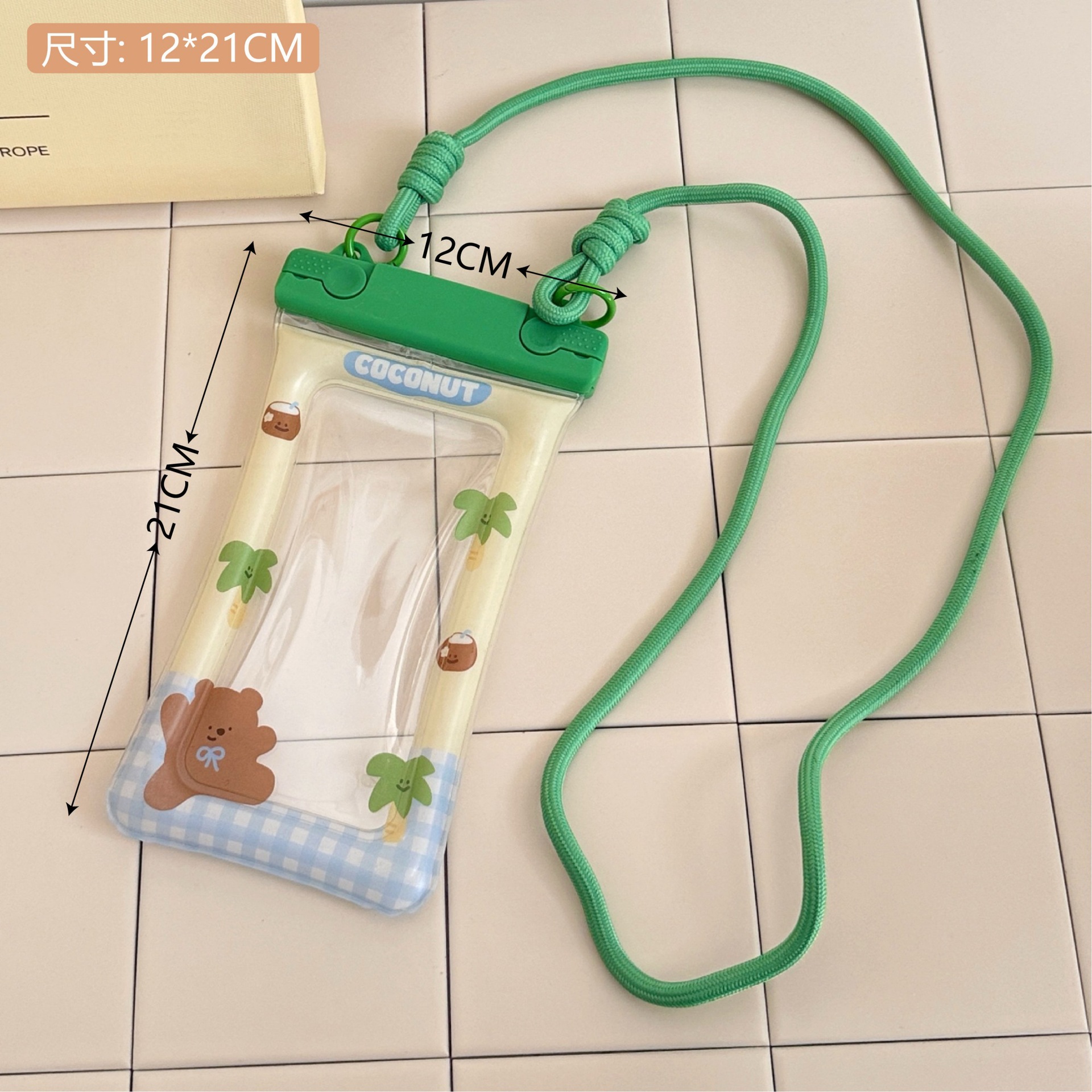 Teléfono móvil de plástico de verano lindo de dibujos animados bolsa impermeable bolsa de arena movediza bolsa a prueba de golpes bolsa colgante de teléfono móvil de natación image 21