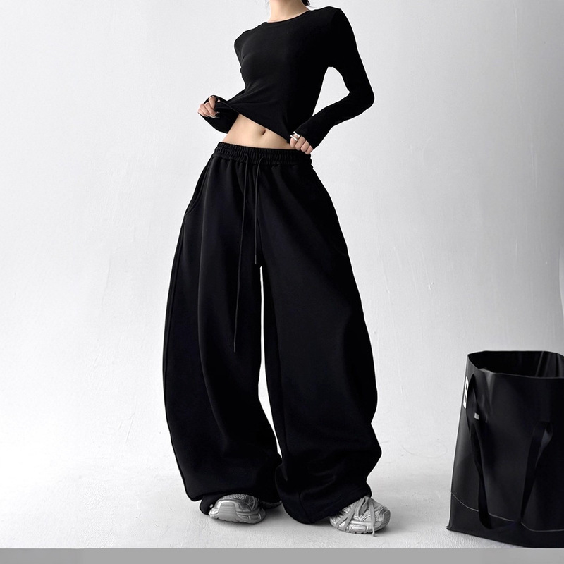 Klein Blue Sports Wide-Leg Dopamine 2025 New High-Waisted Loose Straight Blue Casual Pants Sweatpants Klein Blue Sports Wide-Leg Dopamine 2025 New High-Waisted Loose Straight Blue Casual Pants Sweatpants