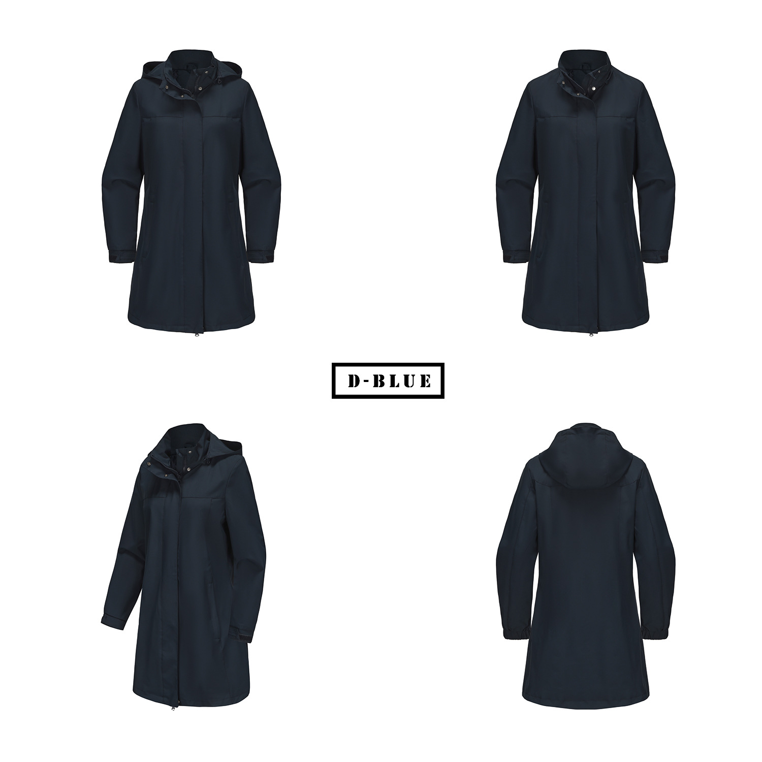 Women's Clothing new spring and autumn detachable hood water repellent windbreaker women's solid color long sleeved thin jacket_voghion.com