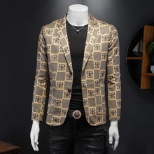 2025秋季新款男士时尚西服韩版修身简约青少年西装外套男单西便服